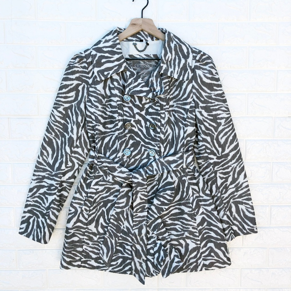 Guess Los Angeles Grey Zebra Stripe Jacket